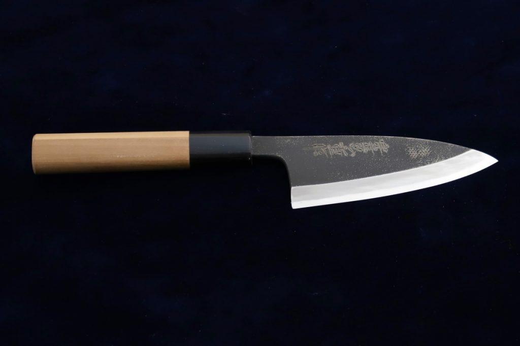 重房黒打小魚包丁 刃渡り15cm