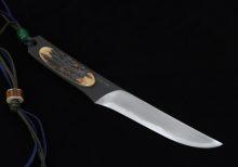 土居良明作 渓流小刀（1）剣型 4寸5分・両刃（2）角型 4寸5分