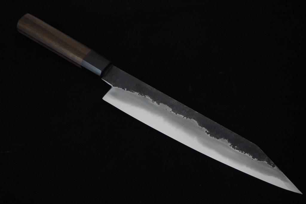 三段銀巻 牛刀240 手作り 包丁柄 牛刀8寸 スタビライズドウッド八角柄 三段銀巻 牛刀240 手作り 包丁柄 牛刀8寸 スタビライズドウッド八角