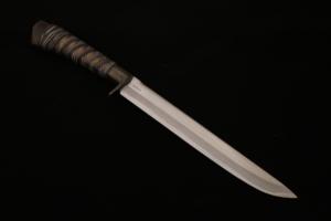 Hunting Knife New Ginryu (lron hilt) 270mm Double Bevel Yoshihiko Akitomo