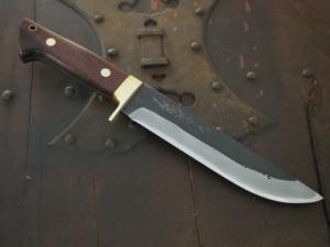 Nidai-honjyouji kosiki Hanting knife 195mm・Double Bevel Cusom collabo