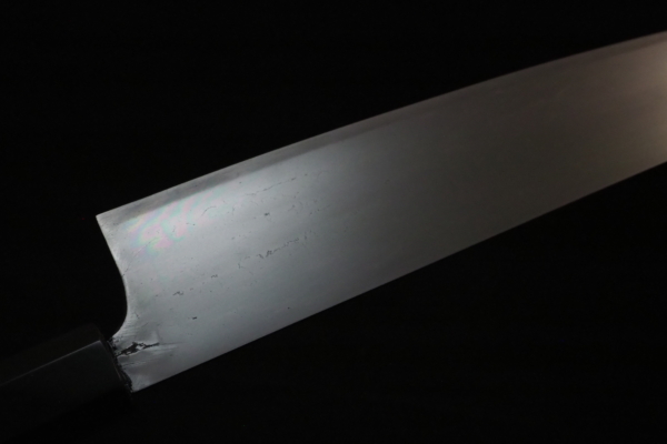 玉鋼 牛刀 9寸3分（280mm） 無銘 藤印 試作品②（自家製鋼） | 日本
