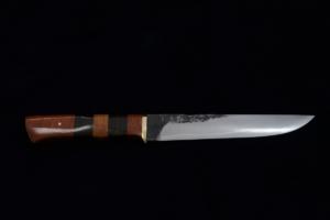 Hunting Knife Ooshirakawa same-kazari Shouto 5 pieces 180mm･Double Bevel Yoshihiko Akitomo