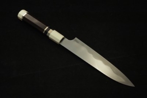 玉鋼 牛刀 6寸3分（190mm） 無銘 藤印 試作品④（自家製鋼）