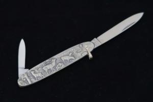 オールドボーカー レリーフナイフ ２刀(鹿)(1990年)