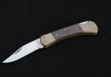 日本刀残欠クラフトナイフNo.47 丹後守藤原重常 茶黒拵 裏銘有り 日本