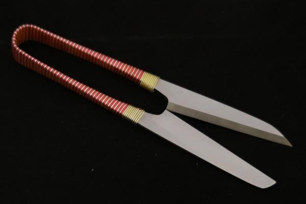 Kotobuki Traditional Japanese Thread Scissors, Red and White Wrapped Handle