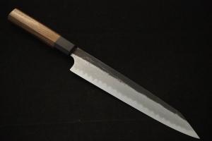 Yoshihiko Akitomo  Damascus Midare-montan  Kiritsuke Gyuto240㎜・Double Bevel