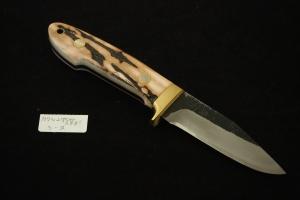 Honjyoji2nd  Hunting small knife「KAWASHI」88㎜・Double Bevel（stag）
