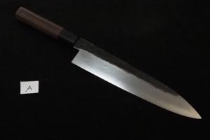 藤(Tou) Yoshihiko Akitomo Damascus Midare-montan Gyuto240㎜・Double bevel(A)