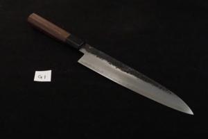 藤(Tou) Yoshihiko Akitomo Damascus Midare-montan Gyuto240㎜・Double bevel