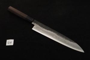 藤(Tou) Yoshihiko Akitomo Damascus Midare-montan Gyuto240㎜・Double bevel