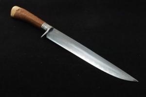 Yoshihiko Akitomo  Damascus Midaremontan Yoroidoshi 270㎜・Double  Bevel（Crocodile leather &coral/high level sharpening）