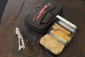 藤(Tou) collaboration  Outdoor west-bag remake  Fire starter set