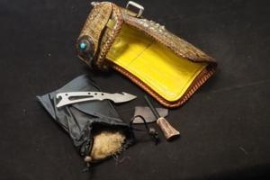 藤(Tou) collabo Remake Crocodile custom wallet  Fire starter set