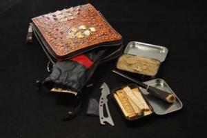 藤(Tou) collabo Remake Italia Milano leather bag  Fire starter set