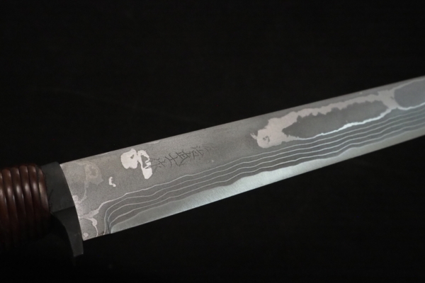 佐治武士 作 鮫皮鞘大切先狩猟刀 尺寸・両刃 B | 日本刃物総本店