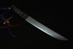 Tamahagane hunting knife  Katayamajiri 195㎜　（Syowa period/copied Youtou Muramasa）