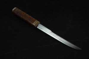 Tamahagane Unokubi Hunting knife 160mm  unsigned swordsmith（estimated the Kamakura period)