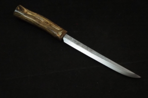 Tamahagane hunting knife 6寸・single bevel  swordsmith・Kumitsu